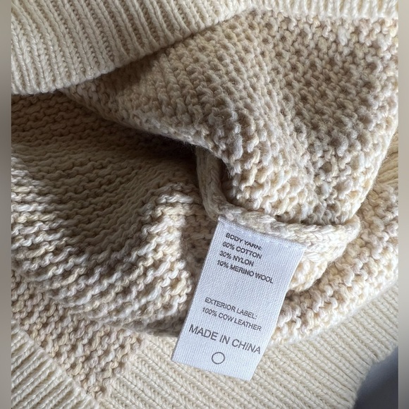 Trovata Birds Of Paradis NWT XS Parker Polo Sweater Antique White - Picture 8 of 10